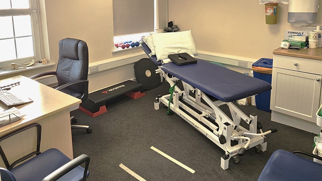 Treatment room at Trinity Physiotherapy Old Woking