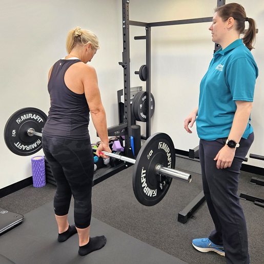 Athlete undergoing sports injury assessment